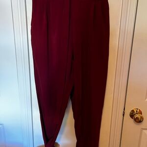 Elegant Burgundy Women's Pants
